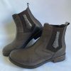 miss m brand brown winter leather boots with side gussets