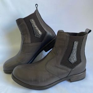 miss m brand brown winter leather boots with side gussets