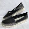 93a flexx black leather casual shoe