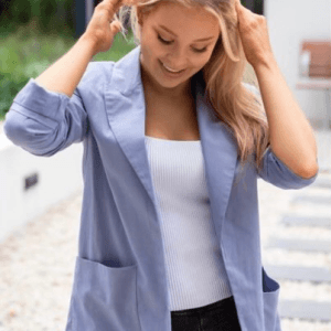 Fria linen box blazer